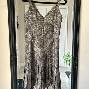 Gorgeous women’s Zac Posen dress pleated snakeskin design stunning size 4!